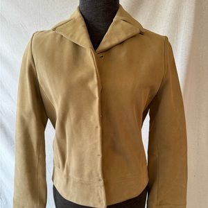 Banana Republic size XS tan suede leather jacket NWOT